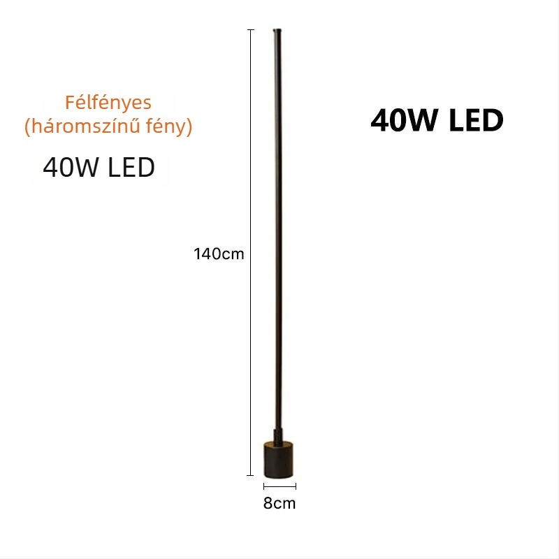 LED állólámpa szemvédővel, modern minimalista stílus, nappalira és hálószobába, függőleges saroklámpa, hangulatvilágítás, távirányító