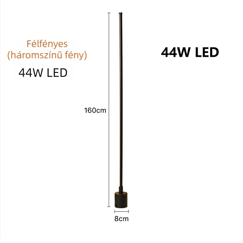 LED állólámpa szemvédővel, modern minimalista stílus, nappalira és hálószobába, függőleges saroklámpa, hangulatvilágítás, távirányító