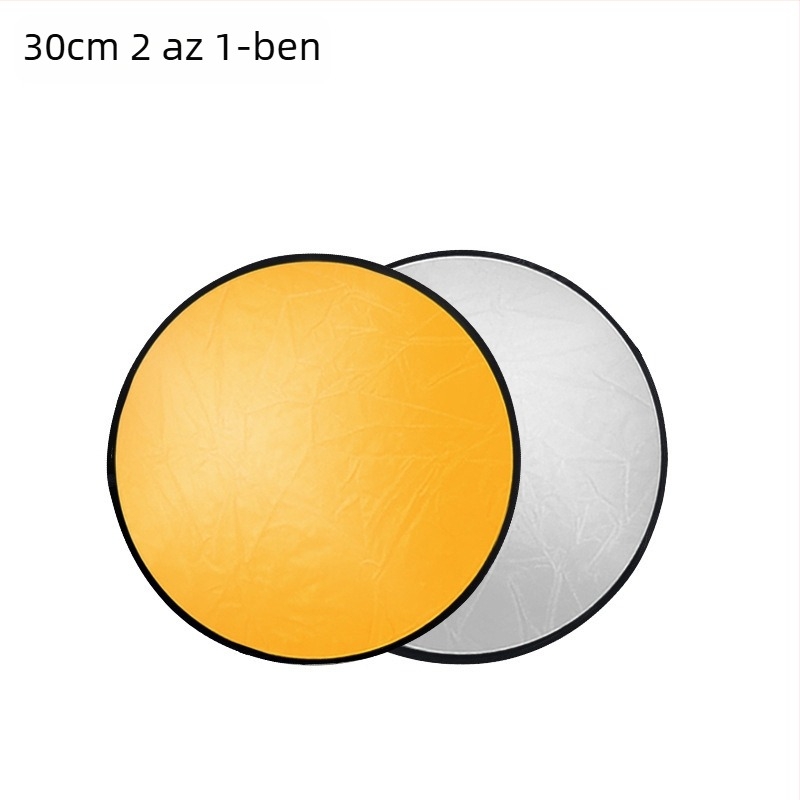 Reflektor, hordozható kerek, kettős felületű, összecsukható, 5-in-1/7-in-1, termékfotózásra (Márka: Cario; Modell: Reflector; Piacra került: 2022)