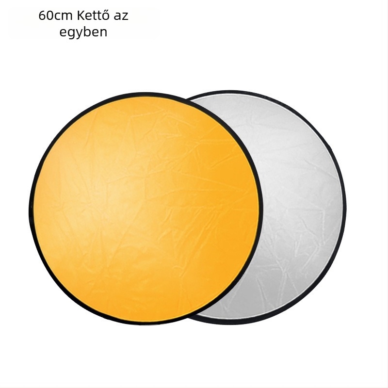 Reflektor, hordozható kerek, kettős felületű, összecsukható, 5-in-1/7-in-1, termékfotózásra (Márka: Cario; Modell: Reflector; Piacra került: 2022)