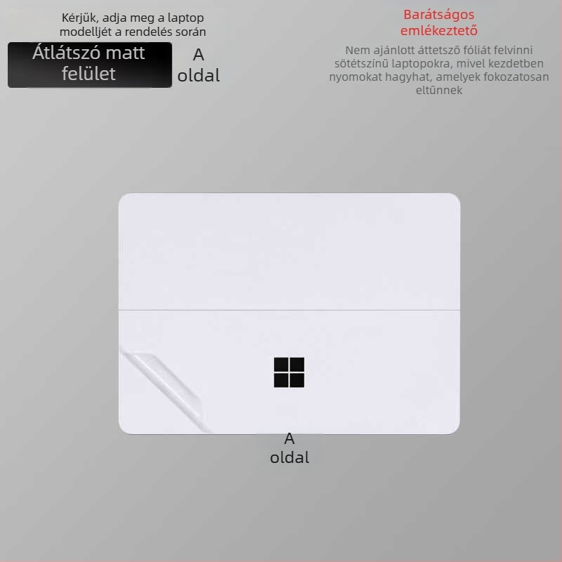 Surface Laptop Studio2 héjfilm védő, PVC anyag, dedikált film, Microsoft Notebookhoz