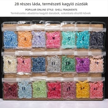 DIY ékszerkiegészítők — Anyag: kagyló, Természetes kagyló minta, Csepp olajos felület, Ősi stílus, 2025 tavasz