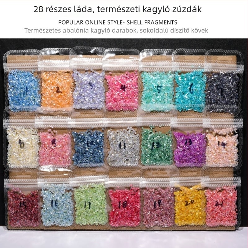 DIY ékszerkiegészítők — Anyag: kagyló, Természetes kagyló minta, Csepp olajos felület, Ősi stílus, 2025 tavasz