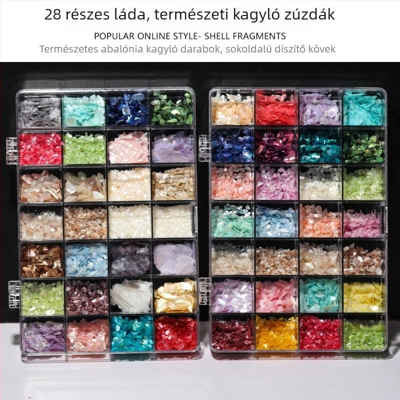 DIY ékszerkiegészítők — Anyag: kagyló, Természetes kagyló minta, Csepp olajos felület, Ősi stílus, 2025 tavasz