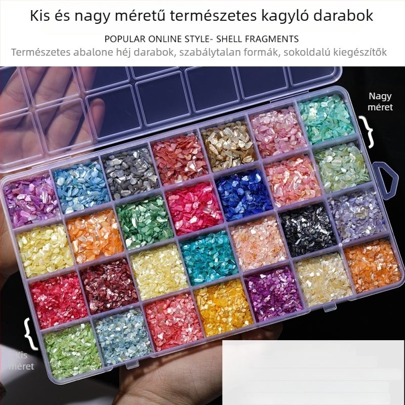 DIY ékszerkiegészítők — Anyag: kagyló, Természetes kagyló minta, Csepp olajos felület, Ősi stílus, 2025 tavasz