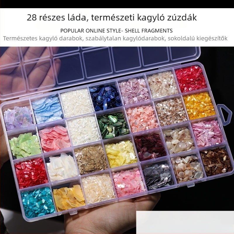 DIY ékszerkiegészítők — Anyag: kagyló, Természetes kagyló minta, Csepp olajos felület, Ősi stílus, 2025 tavasz