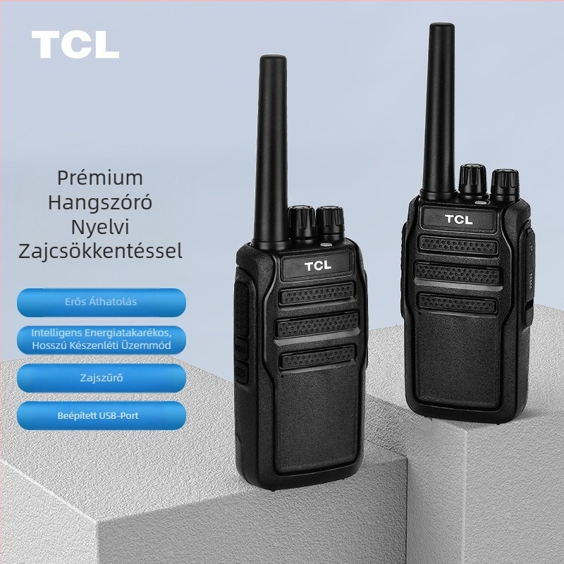 TCL analóg kétutas rádió HT8/HT9 kültéri nagy teljesítményű, 16 csatorna, 400–480 MHz, 5W, 3–5 km, 3000 mAh