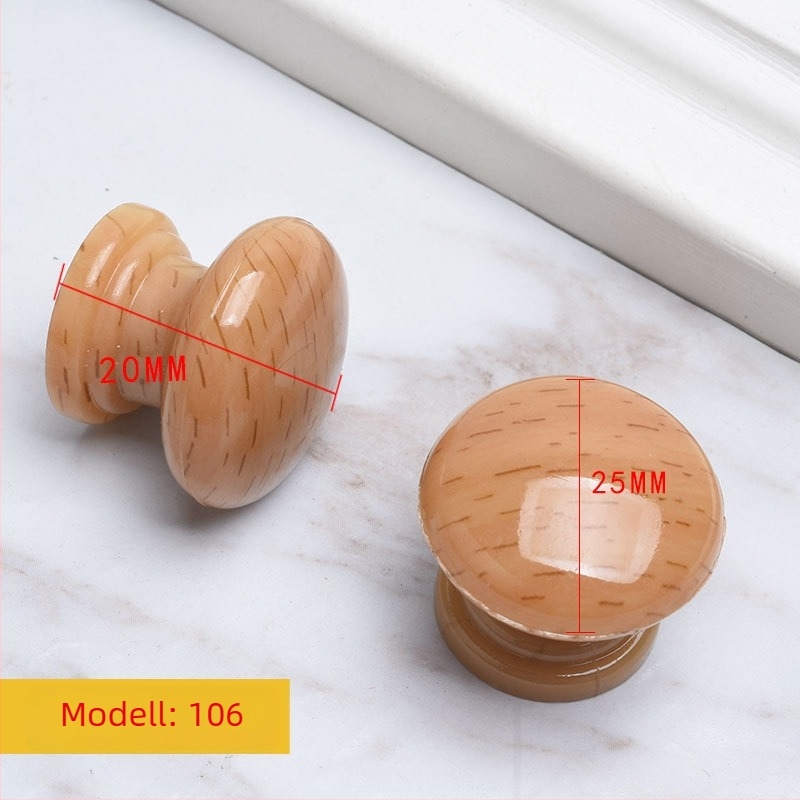 Fából készült kör alakú szekrényfogantyú, trombita-stílus, felületkezelés vízátviteli, felületre szerelés, ajtókhoz és fiókokhoz, modern minimalista stílus