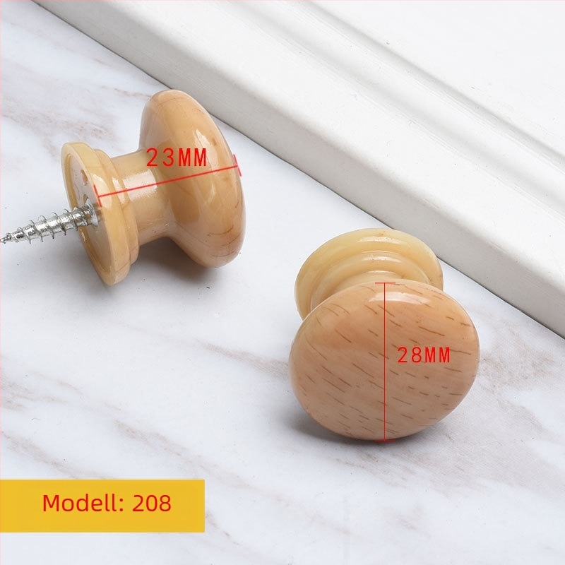 Fából készült kör alakú szekrényfogantyú, trombita-stílus, felületkezelés vízátviteli, felületre szerelés, ajtókhoz és fiókokhoz, modern minimalista stílus