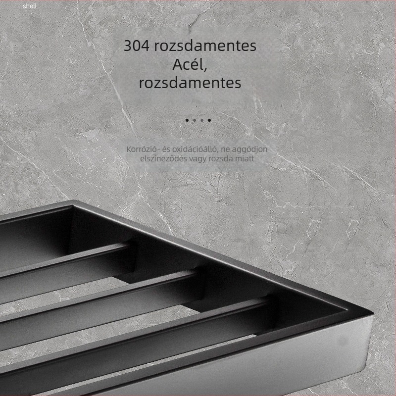 304 rozsdamentes acél törölközőtartó dupla rúddal | Könnyű luxus stílus | 6 darabos vagy nagyobb készlet | Beidell