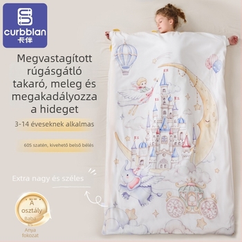 Gyerekeknek készült alvózsák vast plüss bélésével, ősz-télre, közepes és nagy méretű gyerekeknek, egész éves használatra