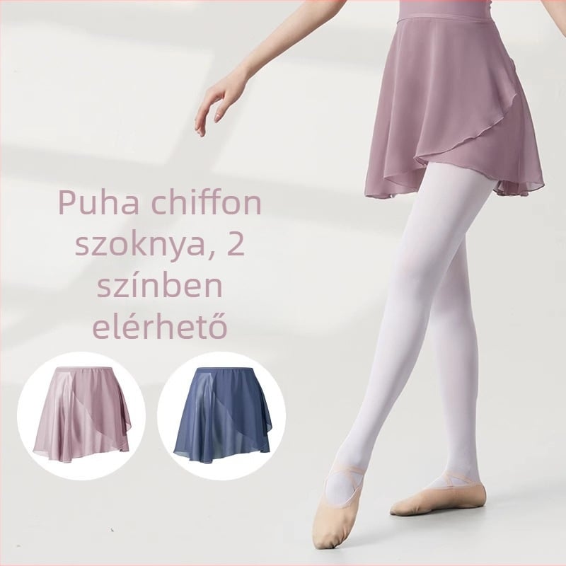 Gyakorló balett szoknya, kínai stílus, friss és édes, chiffon fő anyag >95%, magas hőmérsékletű feldolgozás, 2024 téli kiadás