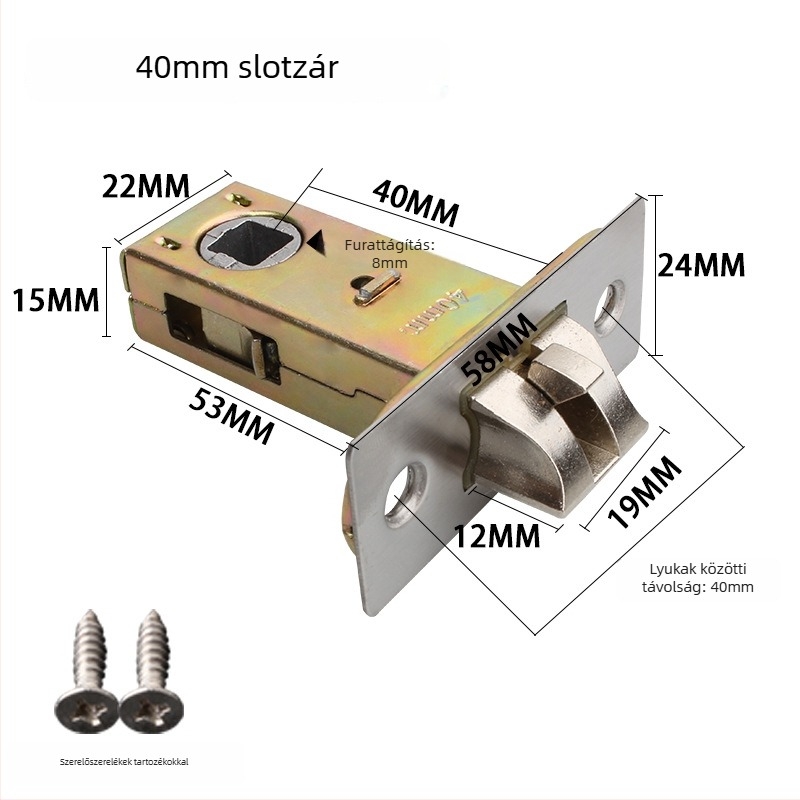 Vas anyagú zárzilinder ház- és fürdőajtókhoz, modern minimalist stílus, márka According to me ya