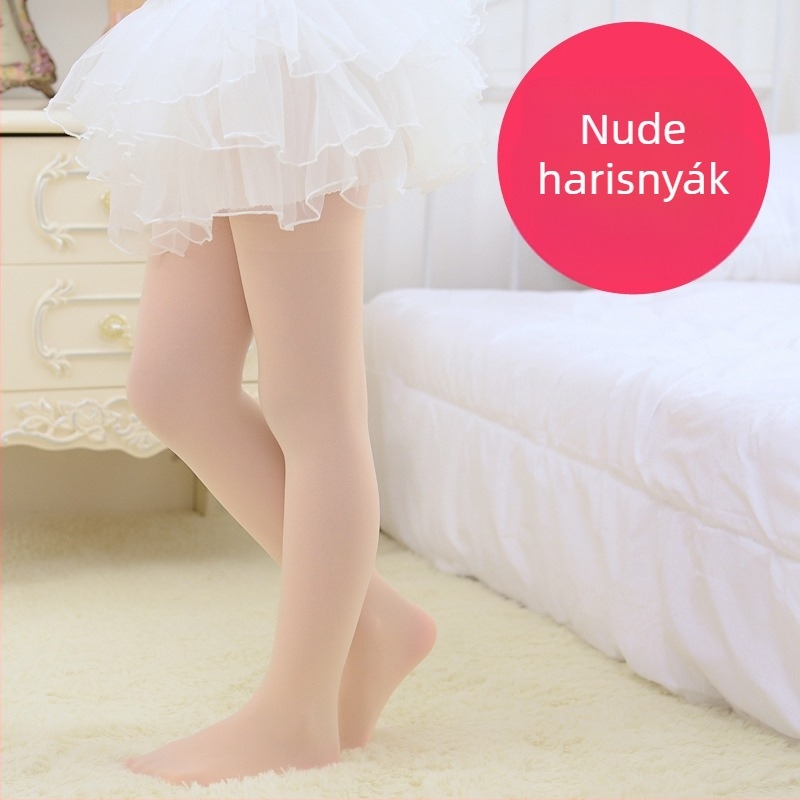 Gyerekeknek szóló táncos harisnya, velúr anyag, 75% Spandex, lélegző, izzadságfelszívódás, dezodorizálás