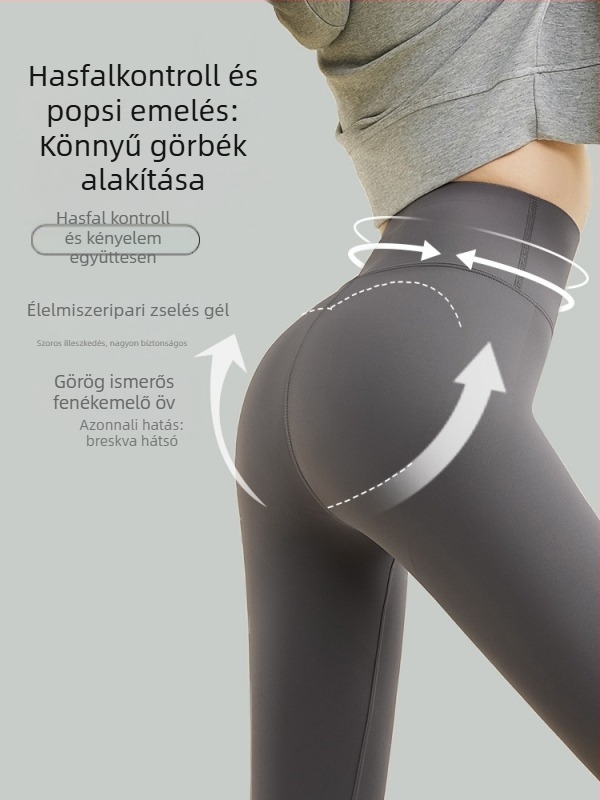 Női micro haranglábú jóga nadrág – magas derék, csípőemelő, karcsúsító szabás, nylon-spandex (70–80% nylon), közepes vastagság