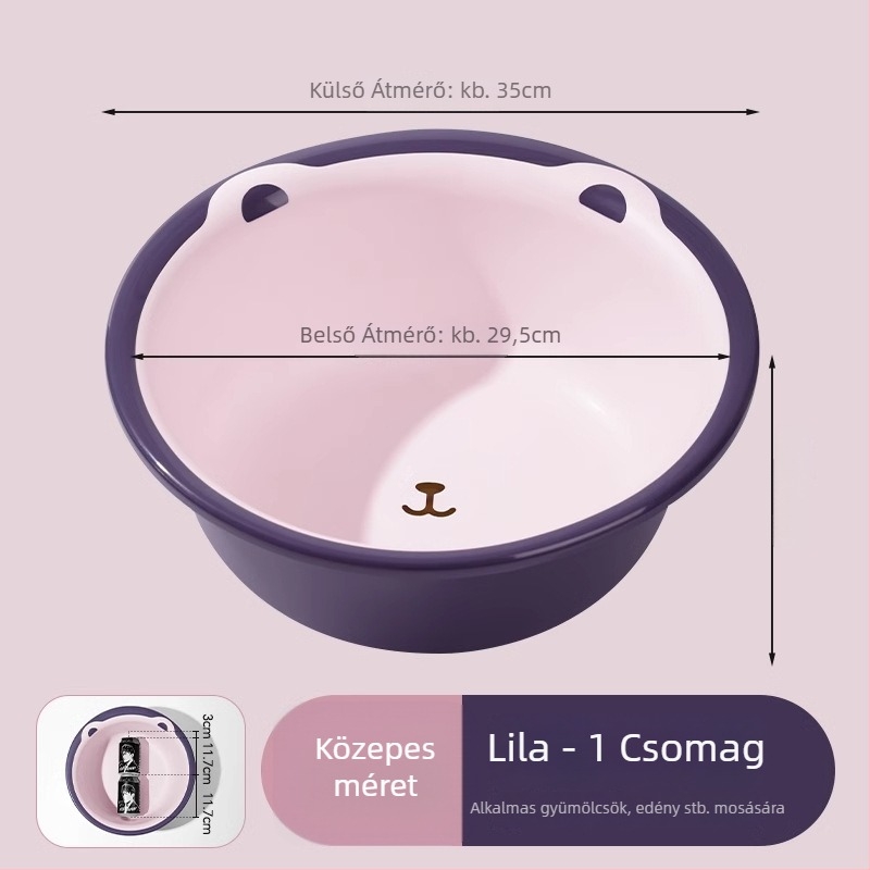 Méretes műanyag háztartási mosókád – vastagolt, tartós, többfunkciós mosókád ruhákhoz, zöldségekhez, haj- és lábápoláshoz; Anyag: műanyag; Specifikáció: 39; Dobozonkénti mennyiség: 50/60/80 db; Bruttó súly: kevesebb mint 0,5 kg; Forma: egyszerű; Átlátszatl