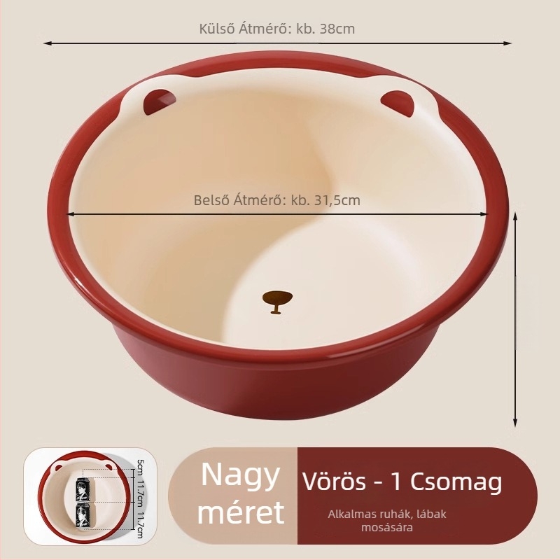 Méretes műanyag háztartási mosókád – vastagolt, tartós, többfunkciós mosókád ruhákhoz, zöldségekhez, haj- és lábápoláshoz; Anyag: műanyag; Specifikáció: 39; Dobozonkénti mennyiség: 50/60/80 db; Bruttó súly: kevesebb mint 0,5 kg; Forma: egyszerű; Átlátszatl