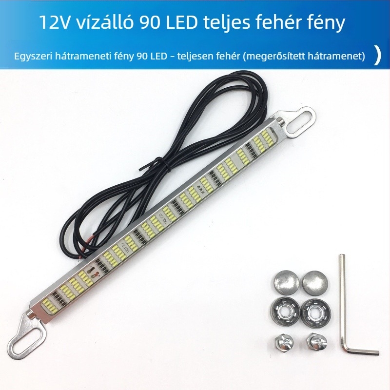 Autó LED többfunkciós hátramenethez és féklámpához 120 SMD rendszámtábla lámpával, 12–24V, LED, élettartam 10000 óra