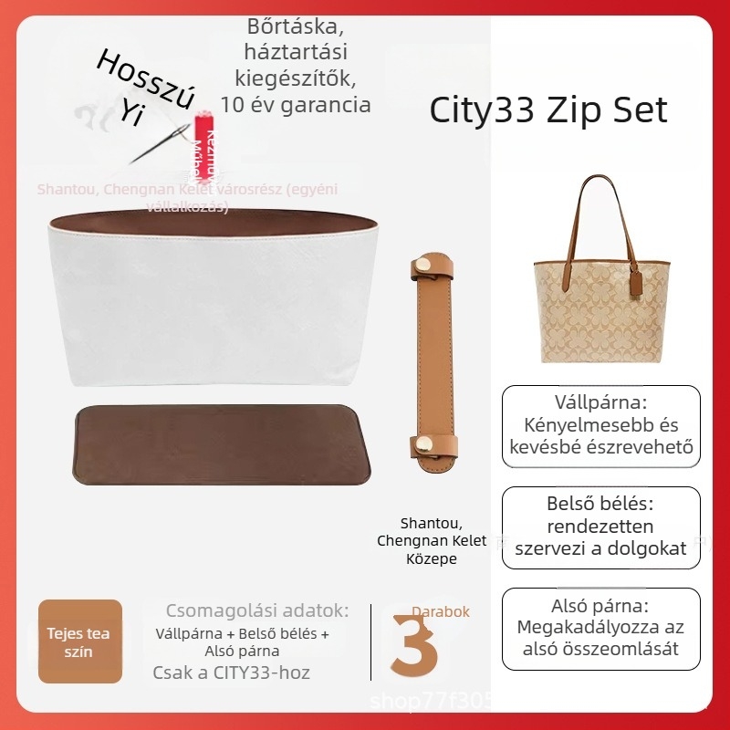 City33 táska szervező betét | DuPont Paper belső bélés, bélésanyag, hétköznapi stílus, többfunkciós, női