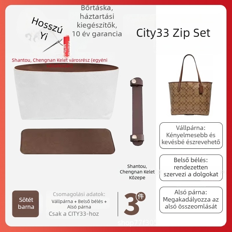 City33 táska szervező betét | DuPont Paper belső bélés, bélésanyag, hétköznapi stílus, többfunkciós, női