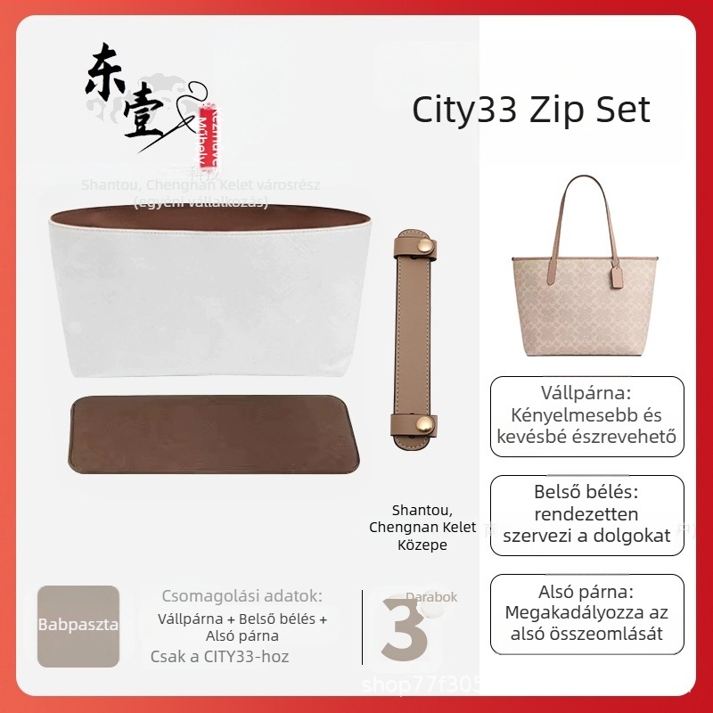 City33 táska szervező betét | DuPont Paper belső bélés, bélésanyag, hétköznapi stílus, többfunkciós, női