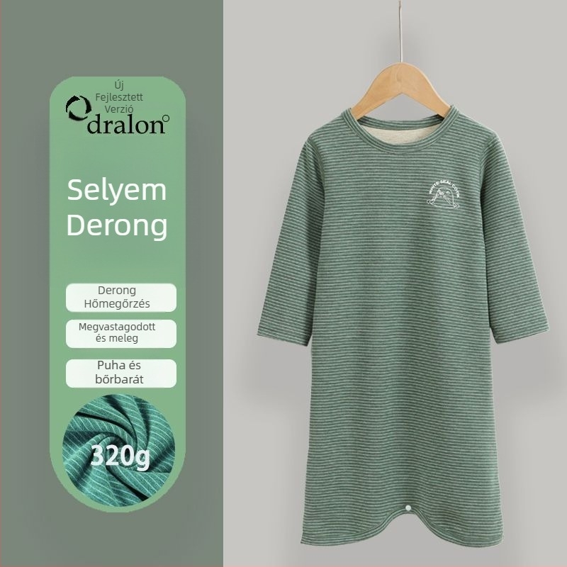 Gyermek téli otthoni hálóruha – korduró, keverék nyúl szőrével, vastag, biztonság Class A, újszülötteknek