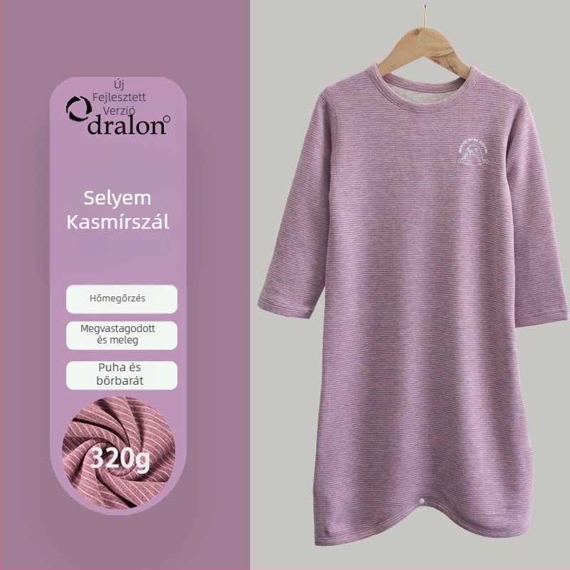 Gyermek téli otthoni hálóruha – korduró, keverék nyúl szőrével, vastag, biztonság Class A, újszülötteknek