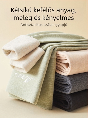 Női fleece béléssel melegítő nadrág, nem pilling fleeces anyagból, boka hosszú, vastag, laza szabású, karcsúsító hatás, tél 2024