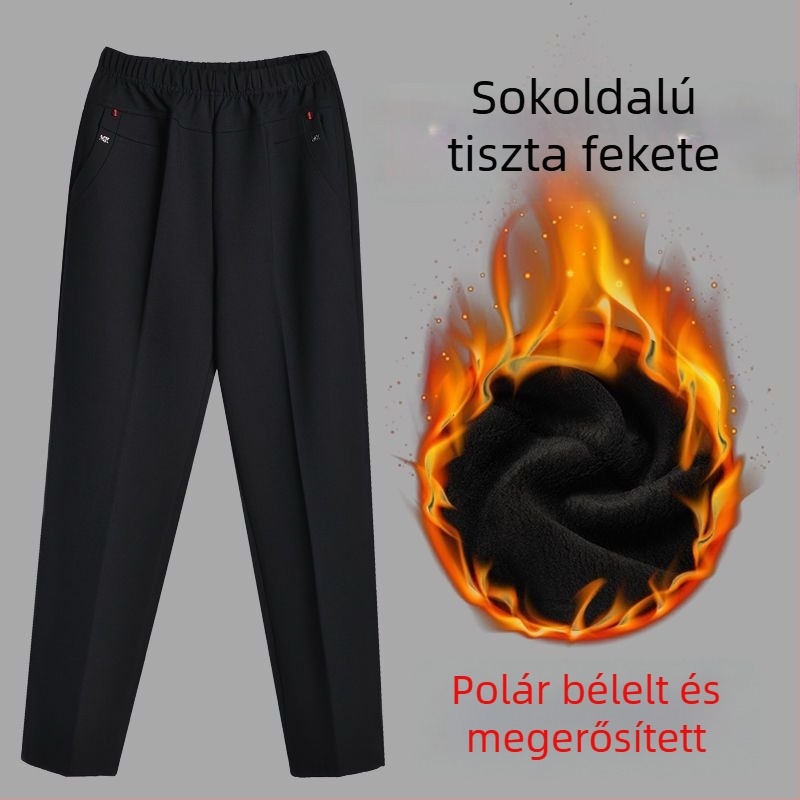 Női egyenes szabású hosszú nadrág patchwork stílussal, mindennapi viselet, tavasz 2024