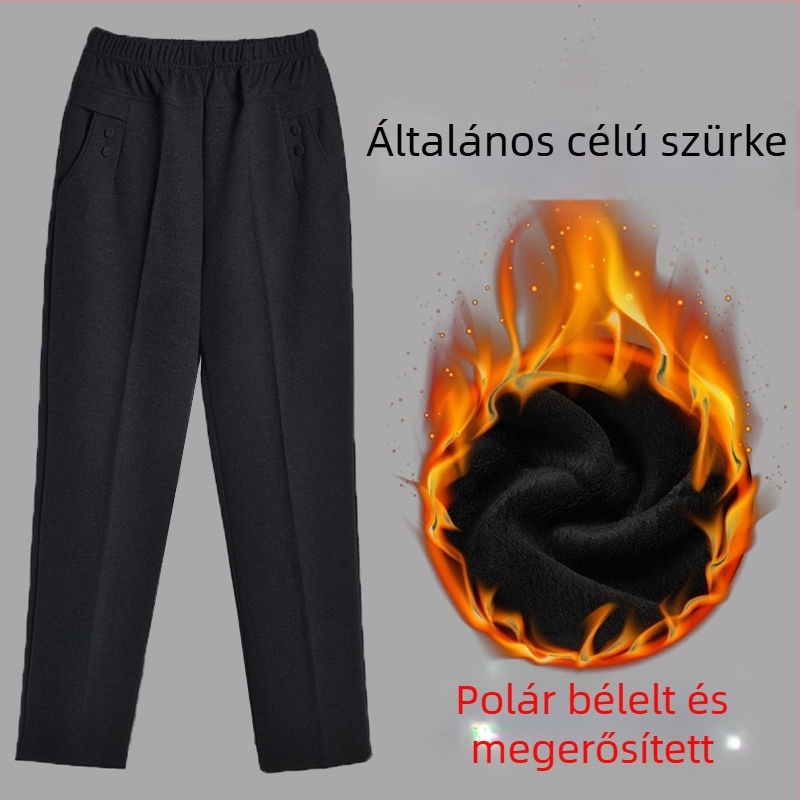 Női egyenes szabású hosszú nadrág patchwork stílussal, mindennapi viselet, tavasz 2024