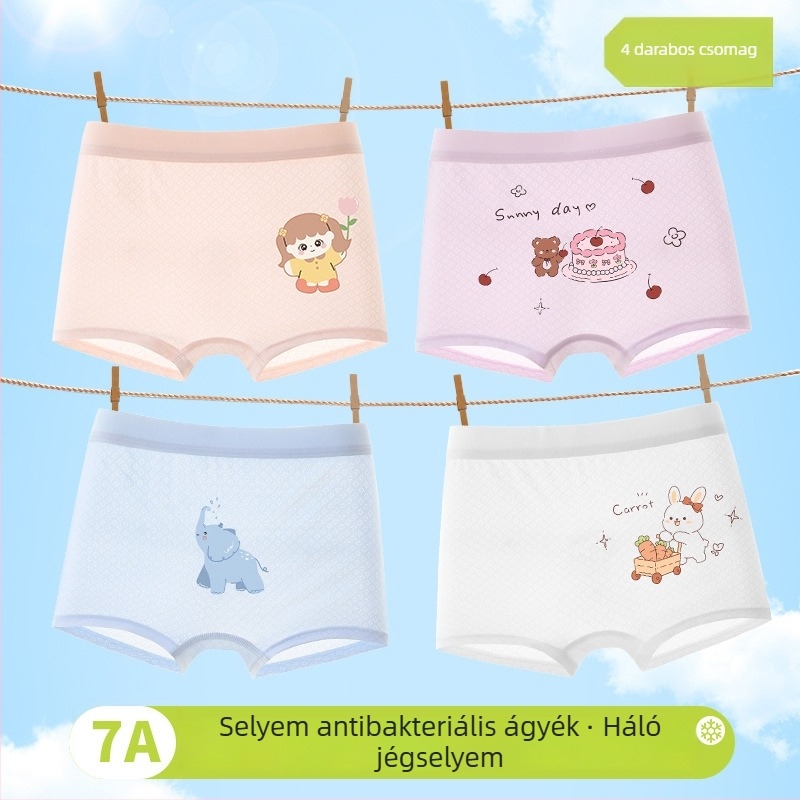 Lányok boksernadrágja tavasz 2025, viszkóz 90%, biztonsági osztály A, 3–8 éveseknek