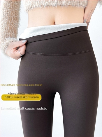 Női nylon leggings fleece béléssel, meleg, vastagított,Magas rugalmasságú
