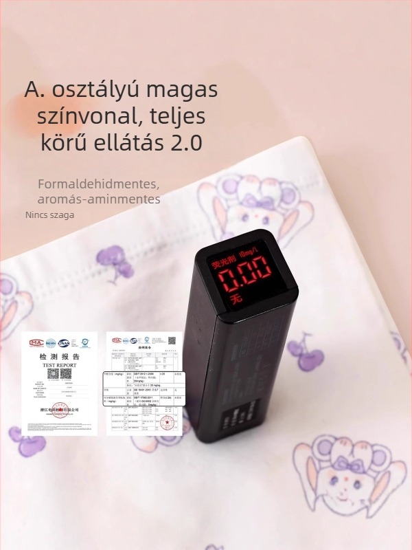 Lányoknak való pamut antibakteriális alsónemű, osztály A, háromszög fazon, középmagas derekú, kényelmes, 3–8 éves gyermekeknek (100–140 cm).