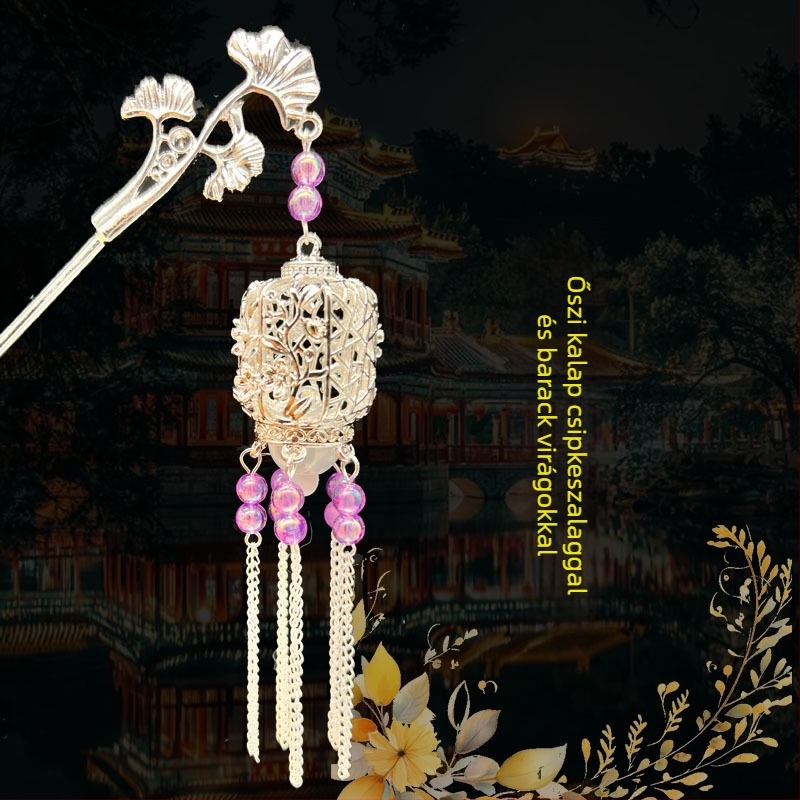 Ötvözetből készült hajcsat nemzeti stílusú, geometriai mintázat, elektroplating bevonat, egyedi csomagolás, téli 2025 kiadás