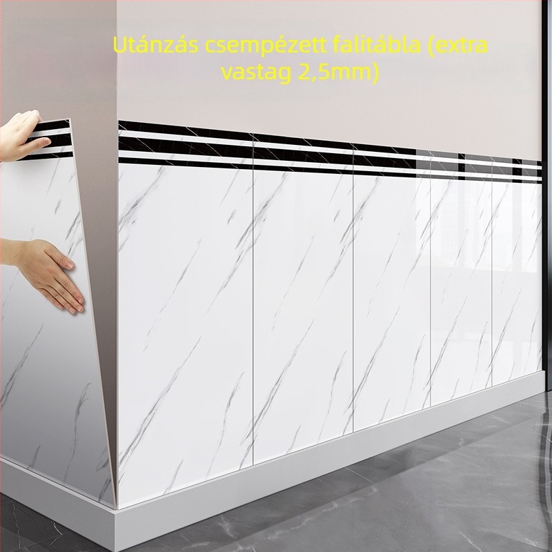 XPE habból készült falikép matrica, vízálló, négyzetes mintázat, 1 darab, nappalira, modern minimalista stílus.