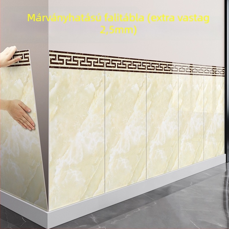 XPE habból készült falikép matrica, vízálló, négyzetes mintázat, 1 darab, nappalira, modern minimalista stílus.