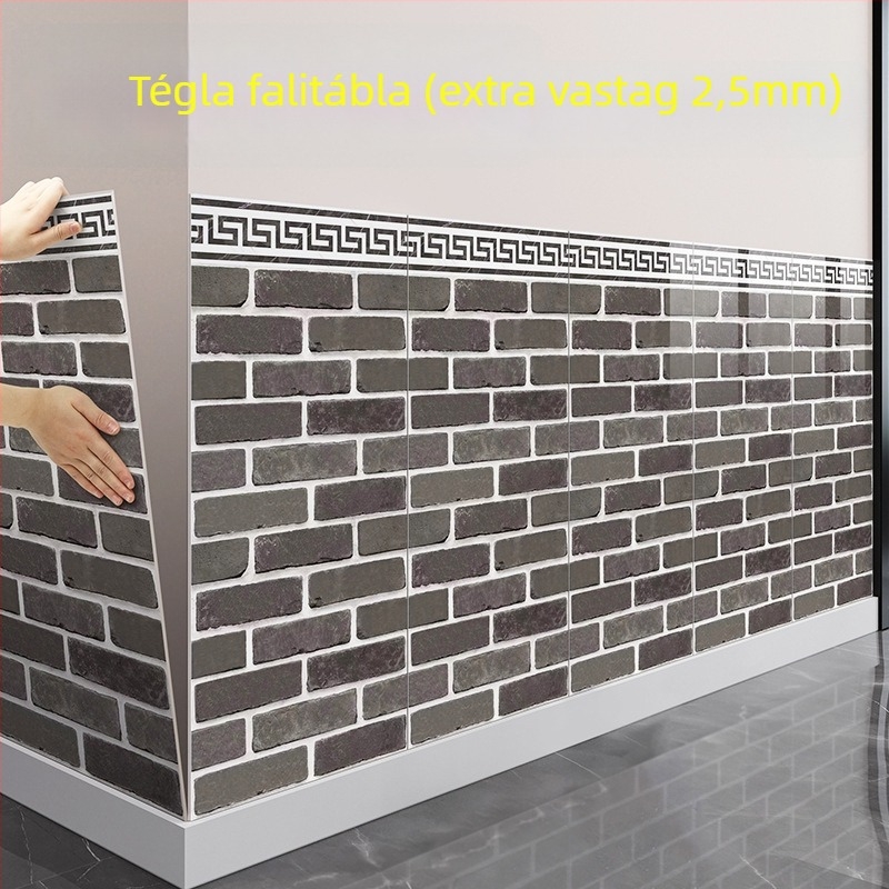 XPE habból készült falikép matrica, vízálló, négyzetes mintázat, 1 darab, nappalira, modern minimalista stílus.