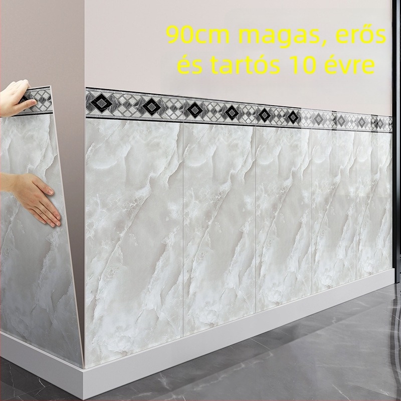 XPE habból készült falikép matrica, vízálló, négyzetes mintázat, 1 darab, nappalira, modern minimalista stílus.