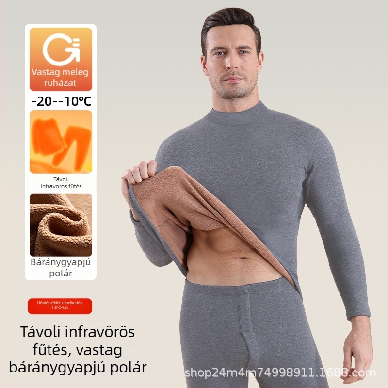 Pár számára készült vastag báránygyapjú termoszett, 420 g, 7A antibakteriális, őszi-téli