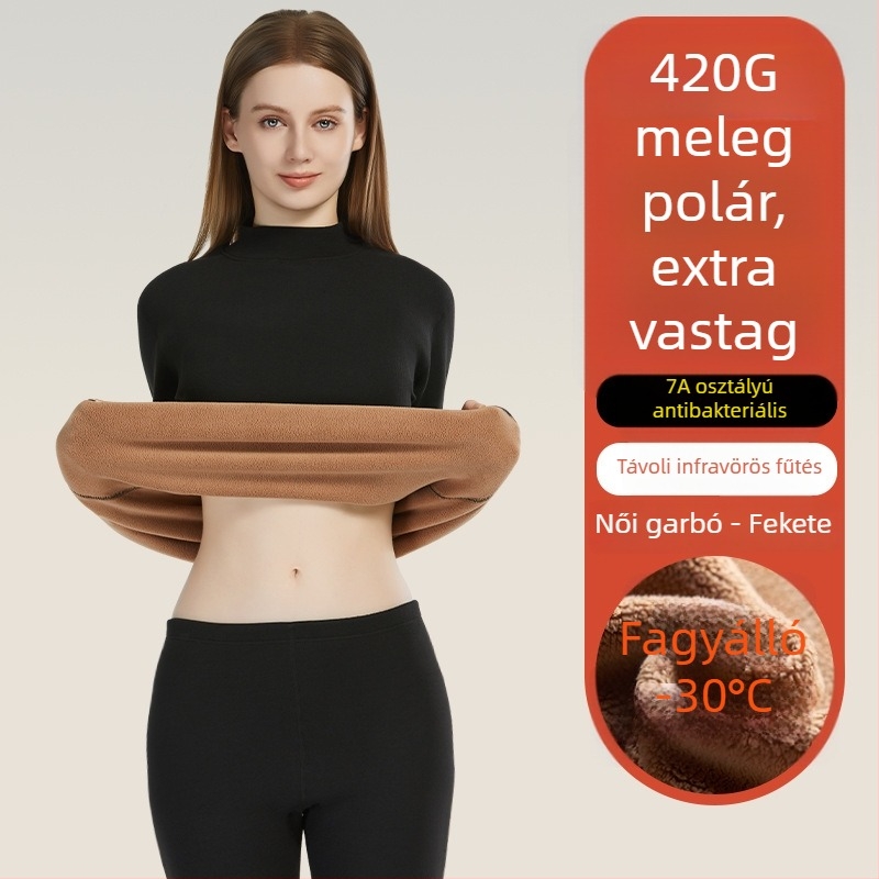 Pár számára készült vastag báránygyapjú termoszett, 420 g, 7A antibakteriális, őszi-téli