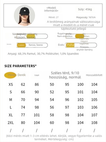 Fleece-béléssel bélelt farmernadrág nőknek, széles szárú fazon, középmagas derék, vastag denim, mosott felület
