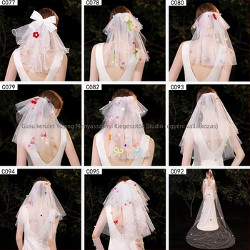 Hálós anyagú fejfedő, masni részlettel, édes női stílus, mintázat, alkalmas esküvőre és születésnapi ajándéknak