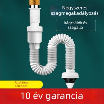 Szagellenes mosdókagyló lefolyó rendszer – PVC, modell WD-XS171-20, névleges nyomás 1, üzemhőmérséklet 60°C, közvetlen telepítés