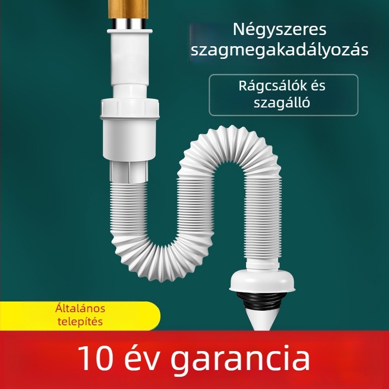 Szagellenes mosdókagyló lefolyó rendszer – PVC, modell WD-XS171-20, névleges nyomás 1, üzemhőmérséklet 60°C, közvetlen telepítés