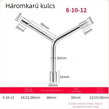 Three-Prong Socket Wrench, Extended Y-Type, Multi-Functional Triangle Socket, High-Carbon Steel for Motorcycle Tire Repair