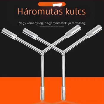 Three-Prong Socket Wrench, Extended Y-Type, Multi-Functional Triangle Socket, High-Carbon Steel for Motorcycle Tire Repair
