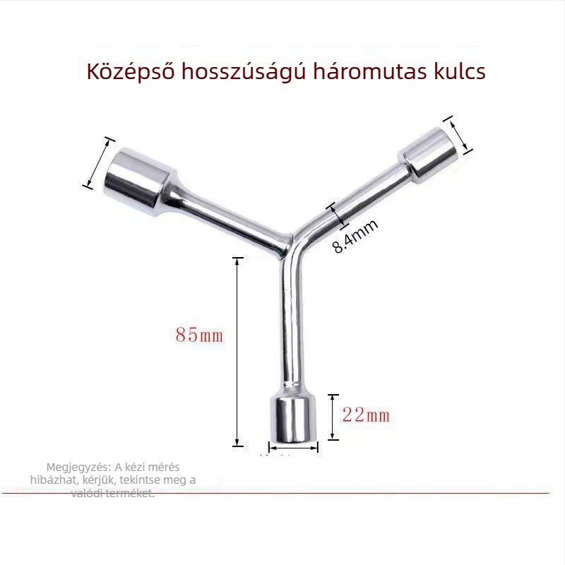 Three-Prong Socket Wrench, Extended Y-Type, Multi-Functional Triangle Socket, High-Carbon Steel for Motorcycle Tire Repair