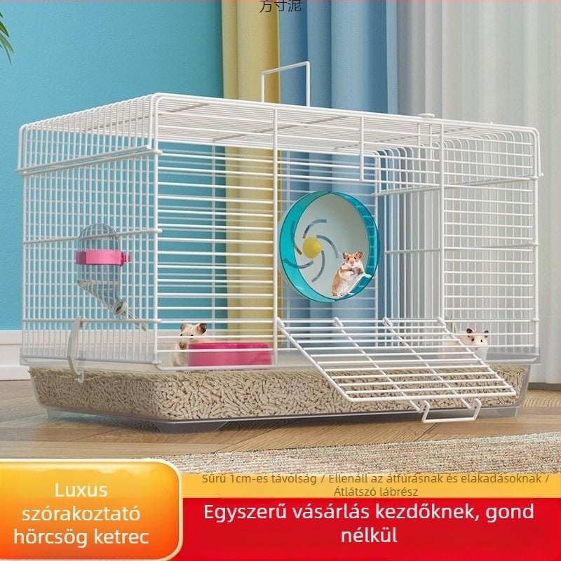 Hamster ketrec leválasztható válaszfalakkal – fém, villa-stílusú, átalakítható készlet
