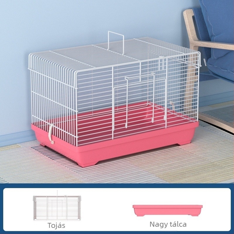 Hamster ketrec leválasztható válaszfalakkal – fém, villa-stílusú, átalakítható készlet