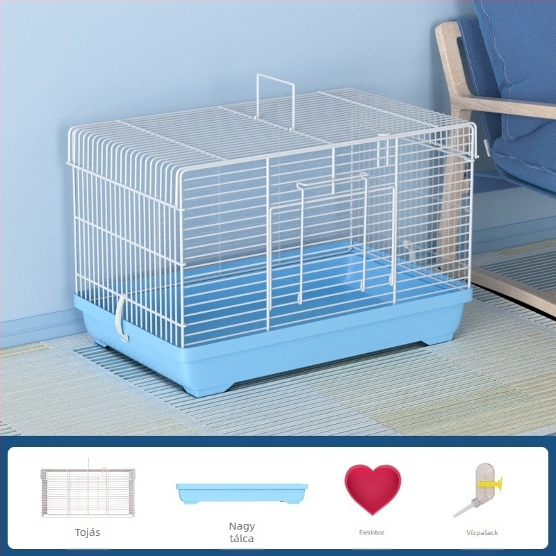 Hamster ketrec leválasztható válaszfalakkal – fém, villa-stílusú, átalakítható készlet